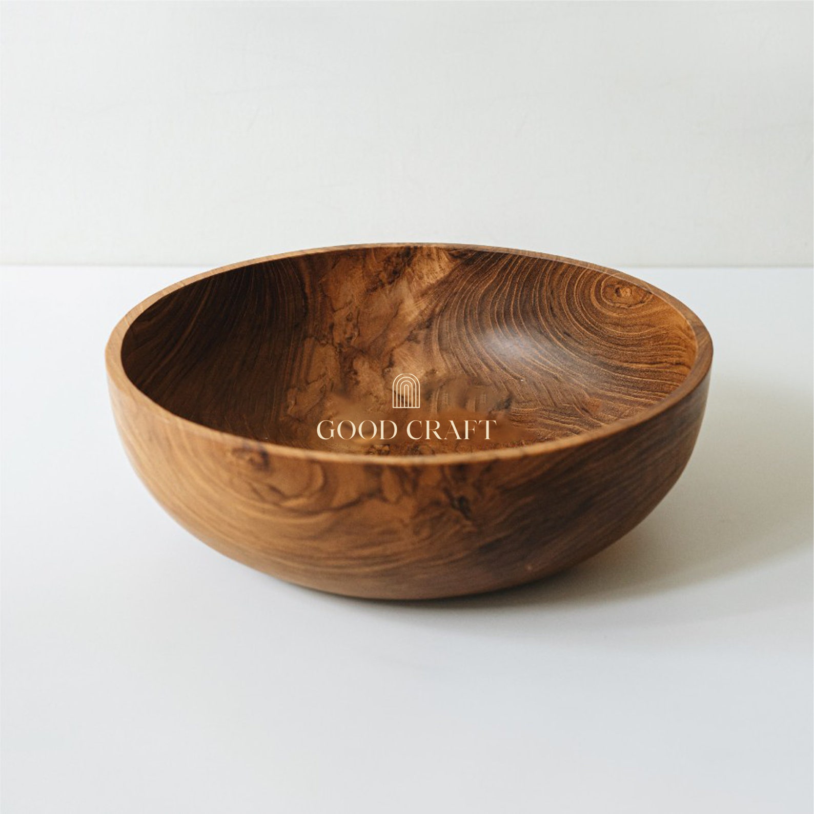 Large Teak Wood Handmade Bowls Kitchen Decorative Wooden Etsy