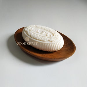 Artisan Oval Wooden Soap Dish - Minimalist Oval Soap Tray in Sustainable Wood