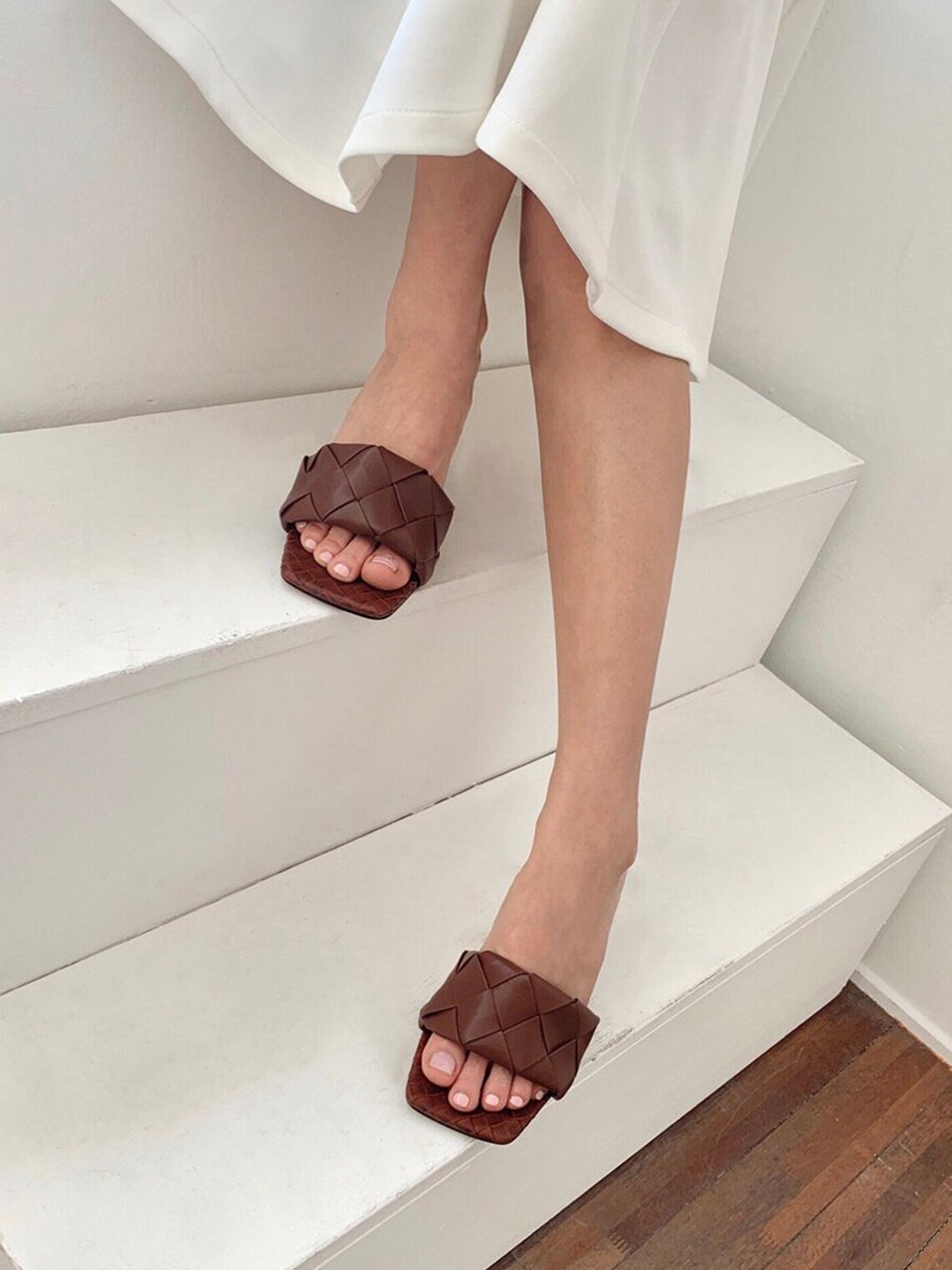 Womens Lido Woven Braided Slide Sandals Etsy