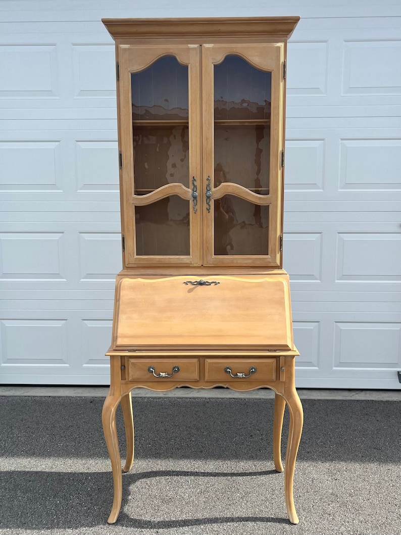 Ethan Allen 2 Piece French Country Secretary Desk Finish 270 Bisque 26