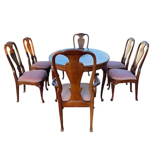 Henredon Portfolio Chippendale Mahogany Dining Table & 6 Chairs Set FREE SHIPPING
