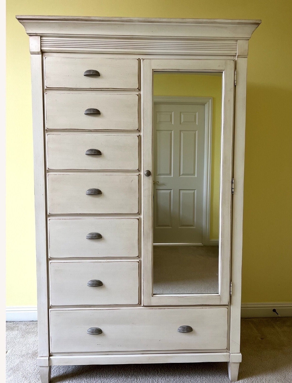 Ethan Allen Swedish Home Armoire Chest of Drawers With Mirror FREE