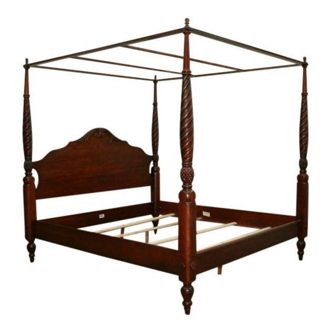 Ethan Allen British Classics Canopy Queen Size Poster Bed Etsy