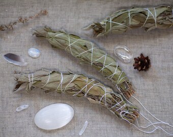 Sage - Incense bundle - handmade - Smudge stick - Rock crystal - homegrown & harvested - Incense - Herb bundle - Plant soul