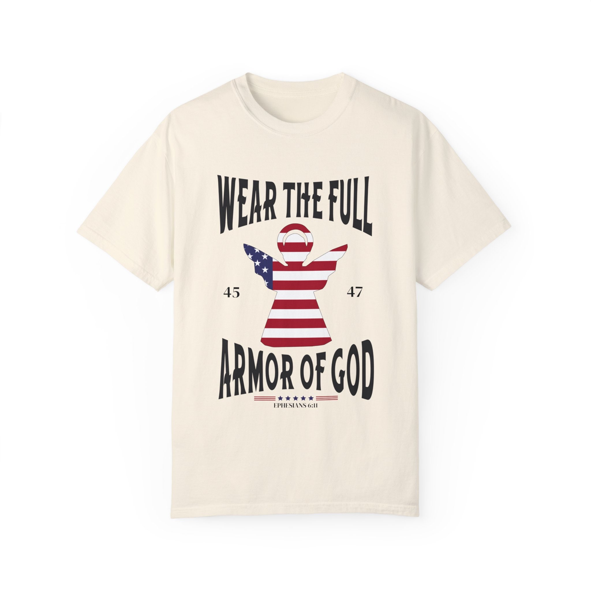 Angel Flag Over Trump Rally 2024 Armor of God Shirt Trump Fight Shirt ...