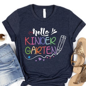 Kleuteroutfit, hallo kleutershirt, shirt First Day of School, T-shirt kleuterschool, aankondiging T-shirt kleuterschool, T-shirt kleuterschool
