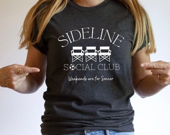 Koszulka Sideline Social Club, Koszulka piłkarska, Bluza baseballowa, Sports Mom, Koszulka softball, Koszulka lacrosse