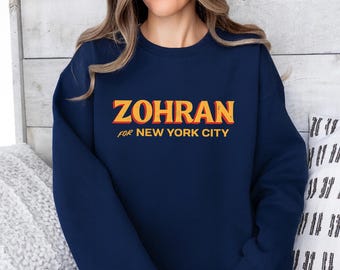Zohran Mamdani Sweatshirt and Hoodie : Political Activist Crewneck - Progressive Democrats Apparel