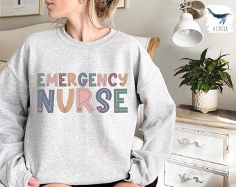 Emergency Nurse Sweatshirt, ER Department Pullover Hoodie