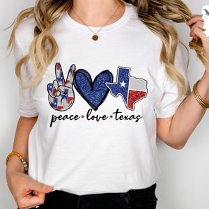 Frieden Liebe Texas Shirt, Gott segne Shirt, Texas Karte Shirt, Liebe Texas Shirt, patriotisches Shirt, Zustandsshirt, Feiertagsgeschenk, Texas Home Shirt