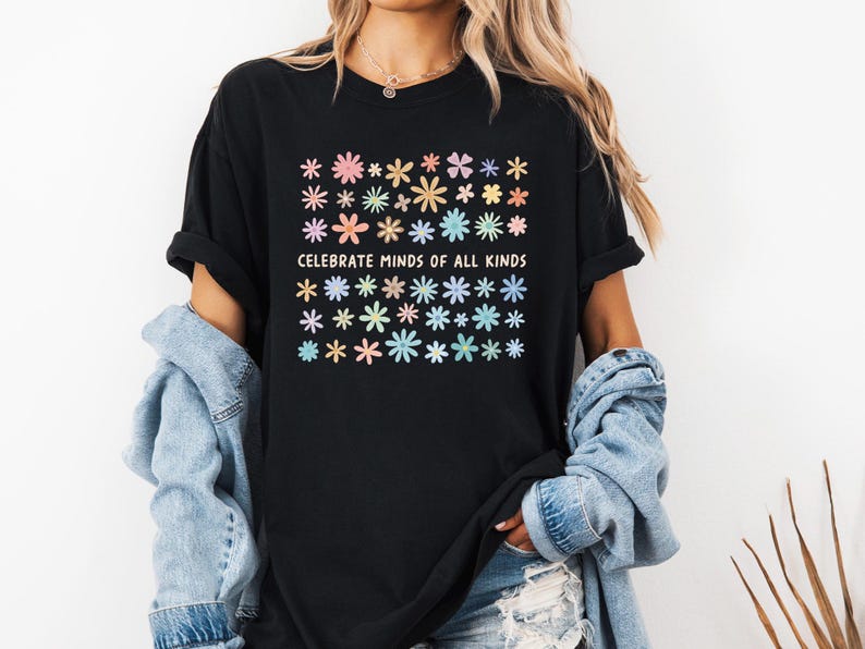 Comfort Colors Celebrate Minds of All Kinds Shirt, Back To School Shirt, SPED Teacher Shirt, Autism Teacher Shirt, Neurodiversity Shirt image 14