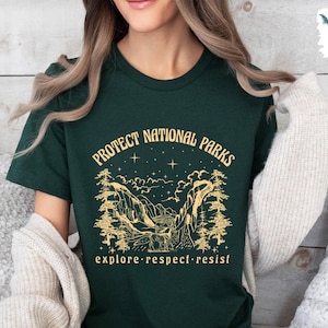 Vintage Protect Our National Parks T-Shirt, Protect Our Parks Tee, Unisex Garment-Dyed T-shirt, Nature, Public Lands, Wildlife