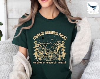 Vintage Protect Our National Parks T-Shirt, Protect Our Parks Tee, Unisex Garment-Dyed T-shirt, Nature, Public Lands, Wildlife