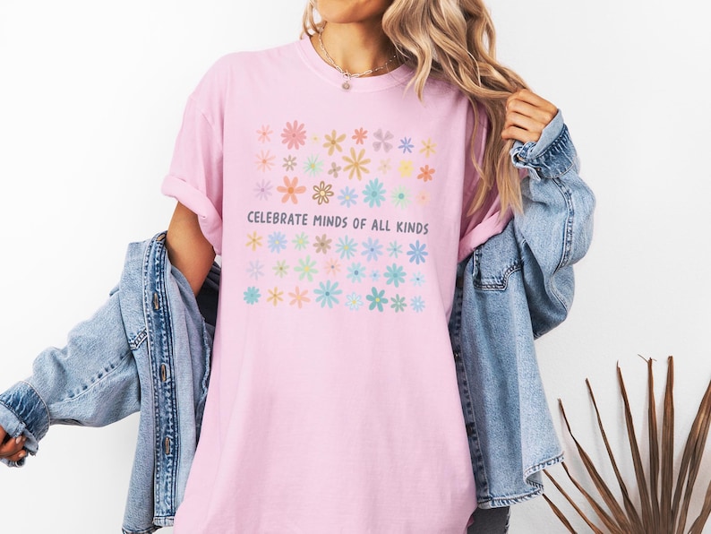 Comfort Colors Celebrate Minds of All Kinds Shirt, Back To School Shirt, SPED Teacher Shirt, Autism Teacher Shirt, Neurodiversity Shirt image 10