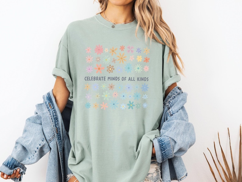 Comfort Colors Celebrate Minds of All Kinds Shirt, Back To School Shirt, SPED Teacher Shirt, Autism Teacher Shirt, Neurodiversity Shirt image 7
