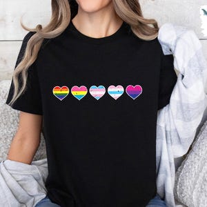 Pride Heart Shirt, LGBTQ Support Tee, Rainbow Heart T-shirt, LGBT Heart, Rainbow Shirt, Pride Rainbow T-shirt, Rainbow Love, LGBT Pride Tee