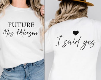 Custom Future Mrs Sweatshirt, Bridal Shower Gift
