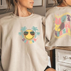 Hot Mom Summer Sweatshirt, Summer Vibes Two Sided Hoodie, Summer Beach Shirt, Holiday Shirt, Beachy Shirts, Hot Girl Summer, Gift For Mom