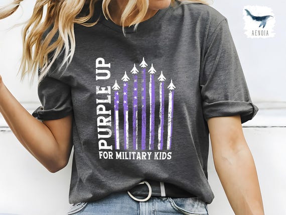 Purple Up Military Kids Shirt, Military Child Awareness