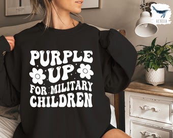 Purple Up Sweatshirt, Military Child Month Support Shirt