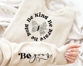 Vintage Be Kind Sweatshirt, Inspirational Christian Hoodie