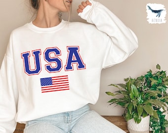 Sudadera con la bandera de EE. UU., sudadera de EE. UU., sudadera patriótica, sudadera con la bandera estadounidense, sudadera de América, sudadera retro, sudadera con la bandera de EE. UU.