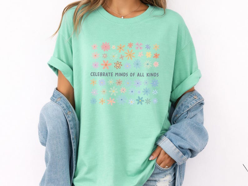 Comfort Colors Celebrate Minds of All Kinds Shirt, Back To School Shirt, SPED Teacher Shirt, Autism Teacher Shirt, Neurodiversity Shirt image 15