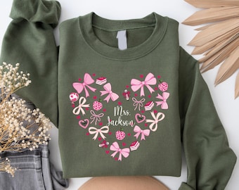 Personalized Teacher Sweatshirt, Teacher Shirts, Custom Teacher Name Crewneck, First Day Of School Shirt For Teachers, Gifts for Teacher