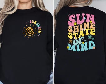 Sunshine State Of Mind Hoodie, Retro Summer Hoodie, Popular Trendy Summer Hoodie, Sunshine Hoodie, Preppy Summer Hoodie, Summer Vacation