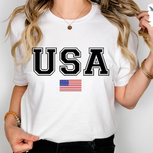 アメリカ国旗シャツ、独立記念日シャツ、ビッグUSA Tシャツ、USAコンフォートカラーシャツ、コンフォートカラーUSA国旗Tシャツ、USAコンフォートカラーTシャツ、USAシャツ