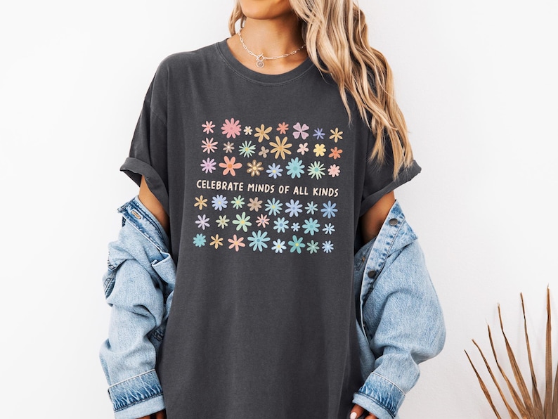 Comfort Colors Celebrate Minds of All Kinds Shirt, Back To School Shirt, SPED Teacher Shirt, Autism Teacher Shirt, Neurodiversity Shirt image 13