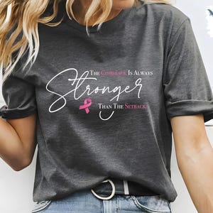 Pink Breast Cancer Shirt Women, The Comeback Is Always Stronger Than The Setback, Pink Ribbon, Awareness, Breast Cancer Survivor Gift