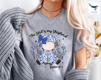 Psalm 23 Sheep Shirt, Christian Bible Verse Graphic Tee