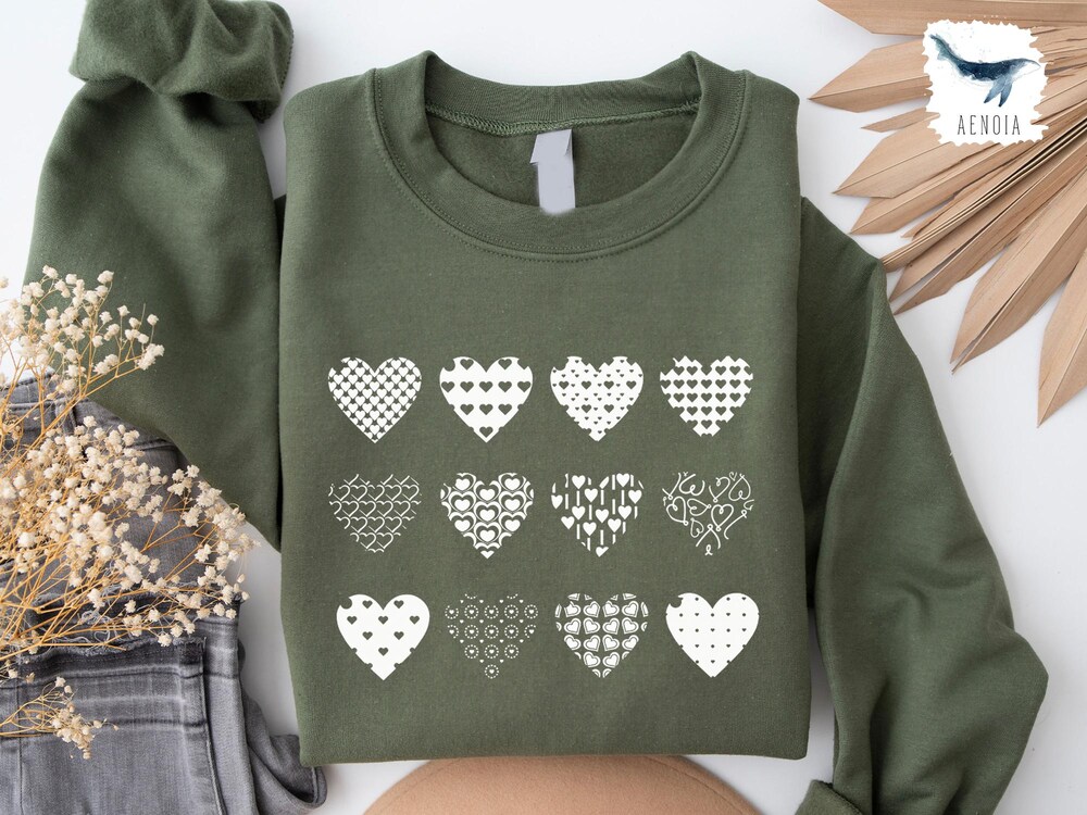 Valentine Heart Sweatshirt, Cute Valentine Sweatshirts, Valentine Sweatshirts, Vintage Valentine Sweatshirt, Valentine Pullover Trendy Fashion