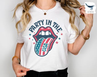 Retro Party in The USA Shirt, Party in The USA T-Shirt, USA Patriotic Tee, 4th of July Party T Shirt, Trendy Celebration Shirt