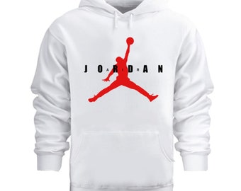 Air jordan Hoodie Iconic Jumpman Cotton Printed Hoodie - Etsy Polska