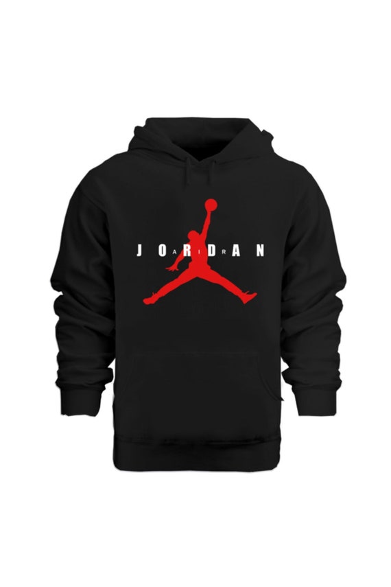 Air Jordan Hoodie Iconic Jumpman Cotton Printed Hoodie - Etsy