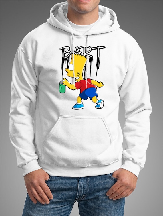 Bart Simpson sudadera capucha de algodón Bart Simpson - Etsy España
