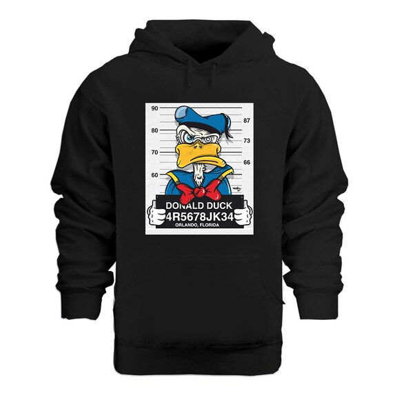 Donald Duck Hoodie Cotton Print Hoodie Pullover Hoodie Soft Etsy