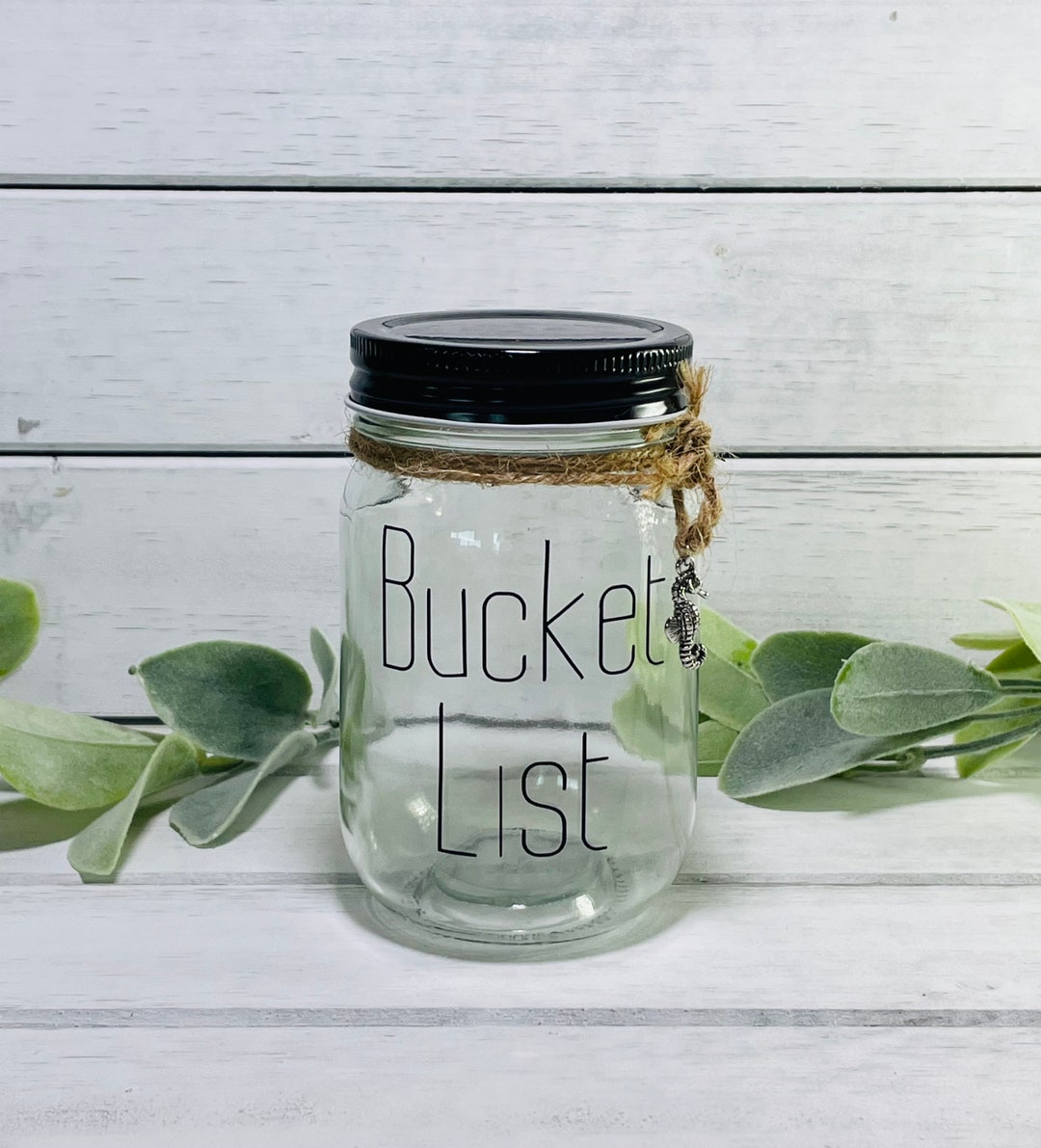 Summer Bucket List Jar / Bucket List Cards / Seahorse Etsy