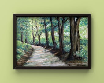 Original Painting of Path and Trees | Kankakee Artist