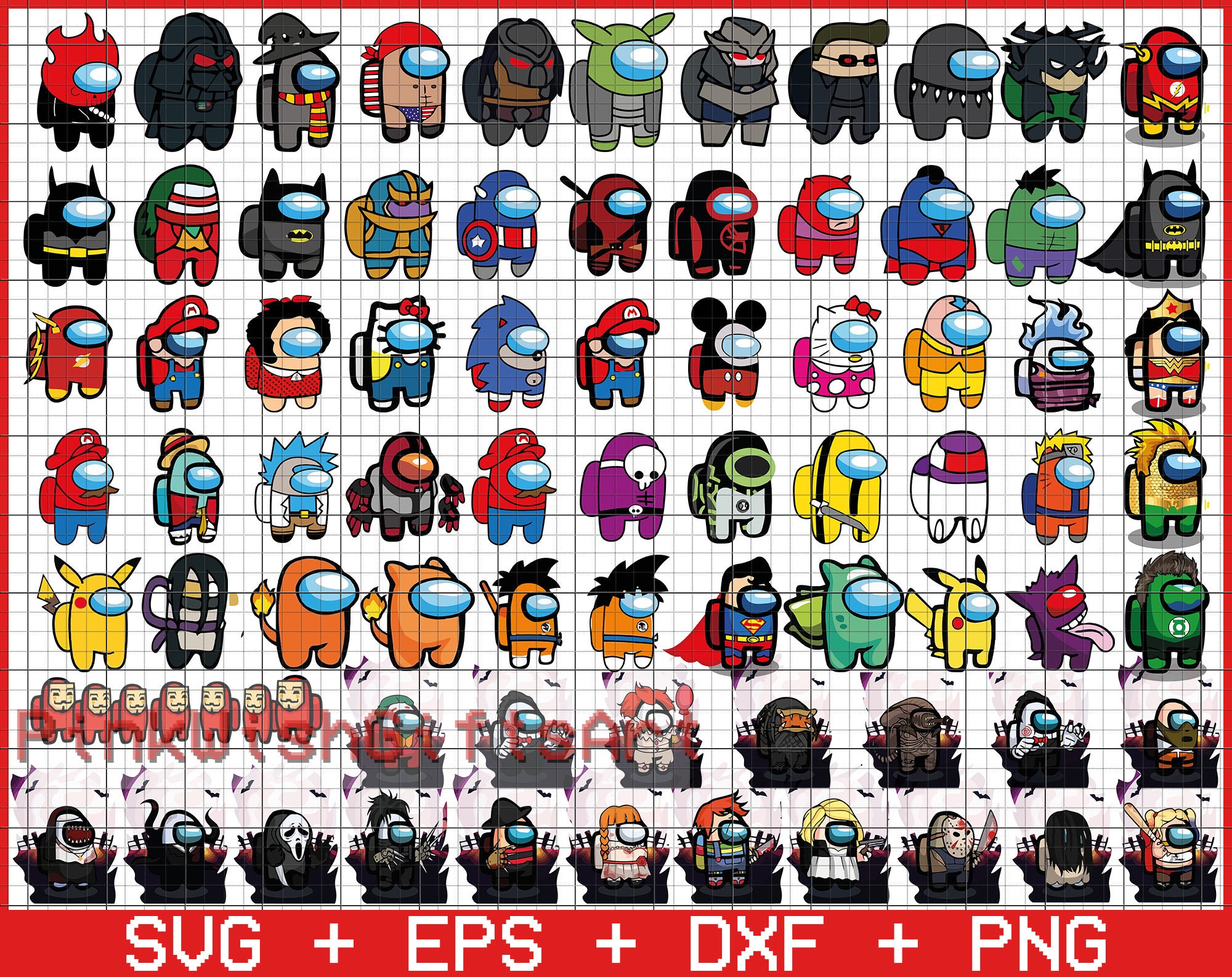 Among Us Custom Skins SVG Bundle Among Us CustomAmong Us  Etsy
