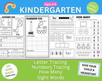 Werkbladen Kleuterschool, Printables Kleuterschool, Alfabetoefening, Cijfers overtrekken, Wiskundige Werkbladen, Woorden Woorden, Letter Oefening