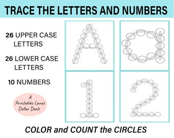 Getallen traceren werkblad, alfabet overtrekken letters, brief traceren, printables, cijfers, thuisschool, kleuterschool, kleuterschool, kaart, grafiek