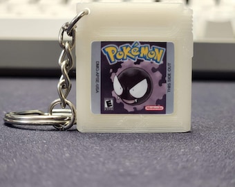 UV light Color Changing Video game keychain | Game cartridge | Ghost | Anime | Anime Gift | Weeb