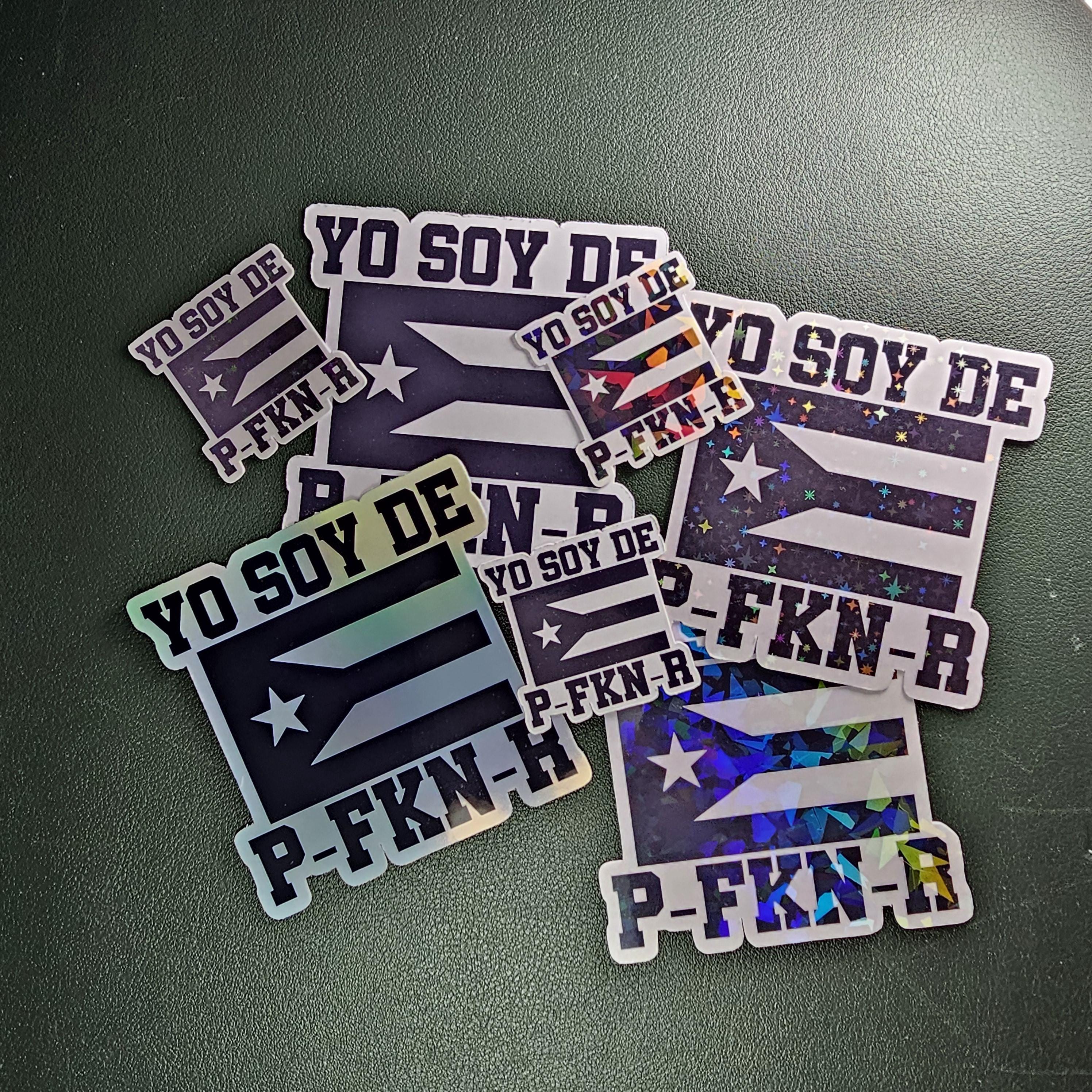 P Fkn R Hat Yo Soy De P-FKN-R Sticker (black and White) | Puerto Rican Pride Vinyl ...