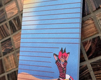 Alastor the Radio Demon Summer Beach lined notepad 3" x 5" memo pad