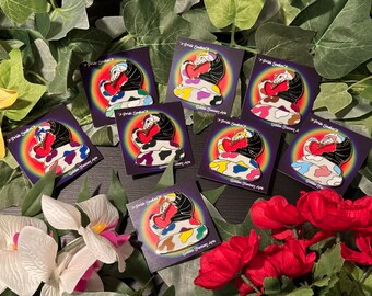 Hard enamel subtle pride snake pins - gold plated ball python