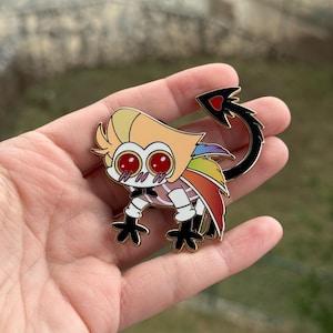 Rainbow Lucifer Happy Tail Enamel Pin - Hazbin Hotel (50mm)