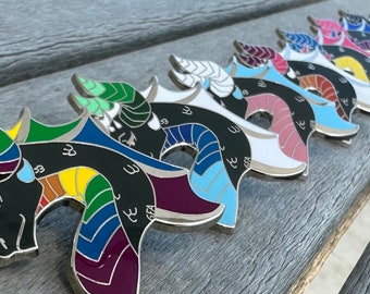 Hard enamel pride dragon pins - free shipping